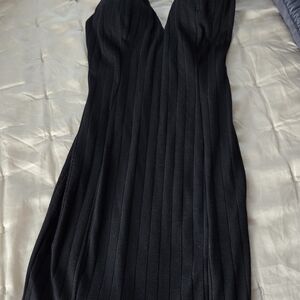 Elegant Black Pleated Dress